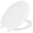 thumbnail image 1 of PREMIUS Beveled Plastic Toilet Seat, White, Standard Round, 17 Inches, 1 of 7