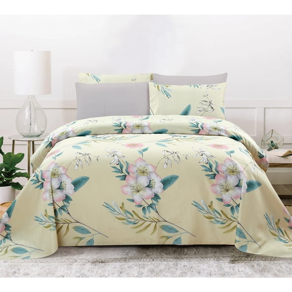 PREMIUS Roselyn Luxurious Wrinkle-Free Microfiber Sheet Set, Queen