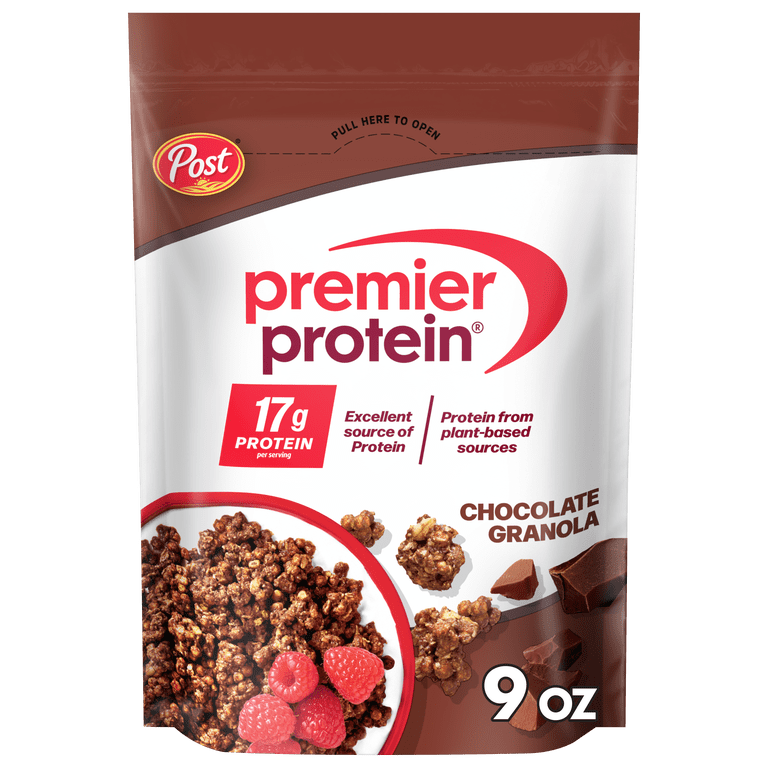 Premier Protein Granola, Chocolate Flavored Crunchy Clusters, 9 oz