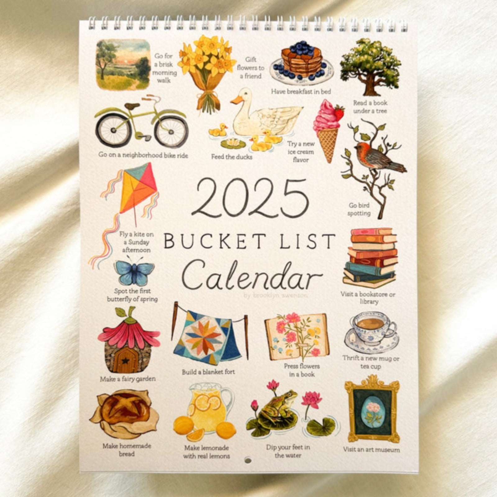 PREORDER 2025 Bucket List Calendar Creative And Wall Calendar Gift