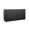 thumbnail image 1 of PREPAC RTA STORAGE & FURNITURE Prepac Simply Adjustable Shelves Modern 4 Door Console Table, Black, 1 of 19