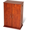 thumbnail image 1 of PREPAC RTA STORAGE & FURNITURE Small Deluxe Media Storage Cabinet, Black/Cherry/Oak Finish, 1 of 2