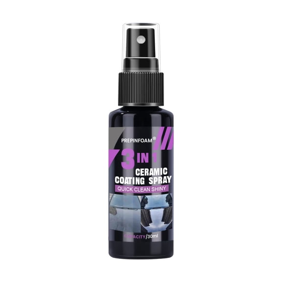 PREPINFOAM 3-in-1 Nano Ceramic Rapid Paint Wax Spray for Cars with Crystal Coating Agent-30ml