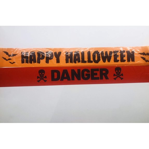 PRESCO Happy Halloween Bats PVC Flagging Tape Party Decorations