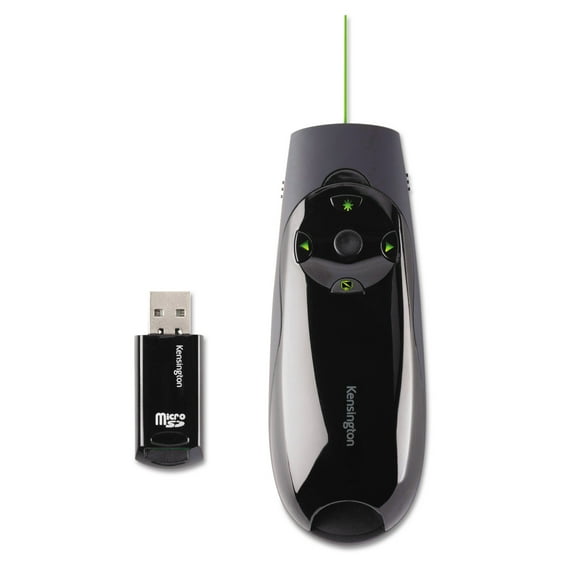 Accopresenter Expert Cursor Control With Green Laser, 150 Ft. Range, Black