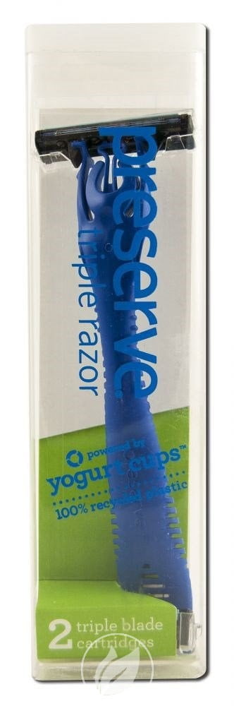 PRESERVE Razor Triple-(Razor handle with 2 cartridges in a canister) 1 ...