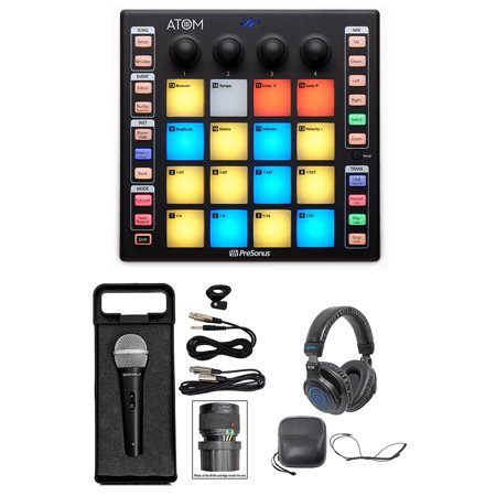 PRESONUS ATOM 16 Pad USB MIDI RGB DJ Controller+Software+Headphones+Mic+Cable