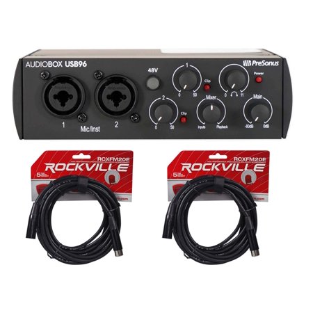 PRESONUS AUDIOBOX 96 2x2 Bus-powered Audio 2.0 Recording Interface+Cables