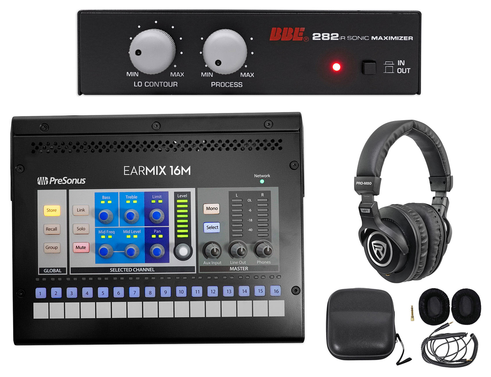 PRESONUS EarMix 16M 16x2 AVB InEar Monitor Mixer+Sonic Maximizer