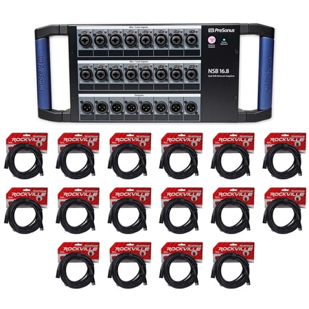 PRESONUS NSB 16.8 16x8 AVB Stagebox w/XMAX Preamps+(16) 20 Ft XLR Cables