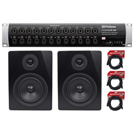 PRESONUS Studiolive 24R Digital Rack Mount Mixer w/24 Preamps+Studio Monitors