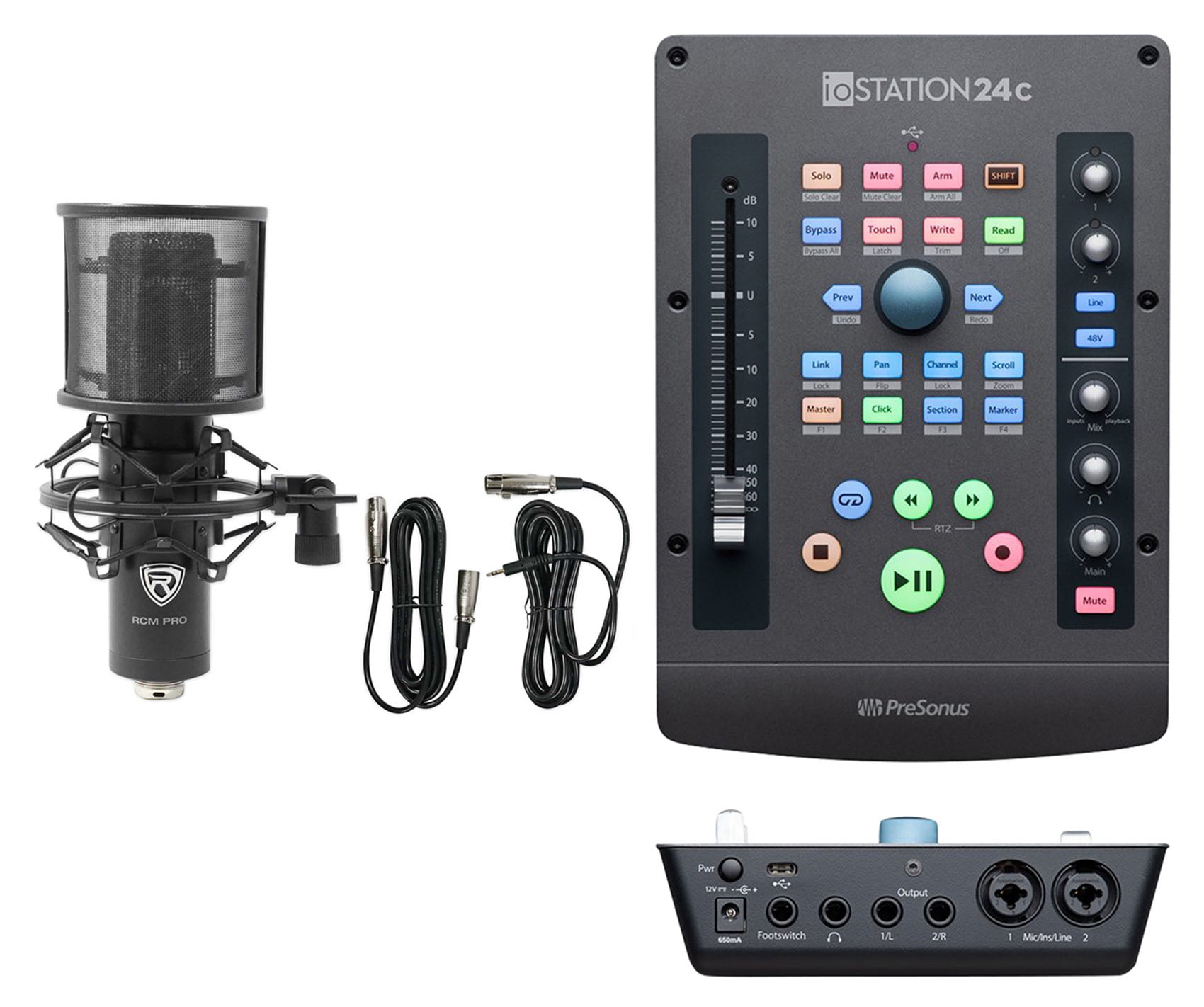 PreSonus ioStation 24c 2x2 USB-C アウディo Interface Pロッドuction コントロールler Eris E4.5 ペア 2-Way 4.5