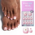 thumbnail image 1 of BTArtbox Orchard Burst Square Press On Toenails, Sweet Pink Gradient with 3D White Daisy, 30 Count All-in-One Kit, 1 of 8