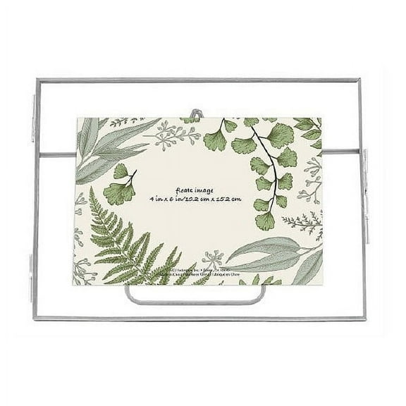 PRESSED GLASS Silver Float for prints up-to 8x6 - 6x8