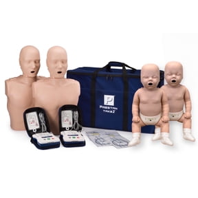 PRESTAN® TAKE2 CPR Manikin and AED Trainer Kit with CPR Feedback Device (2 Adult, 2 Infant, and 2 AED UltraTrainers)