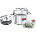 thumbnail image 1 of PRESTIGE Stainless Steel Classic 4 Plate Idli Cooker, Medium, Silver, 1 of 5