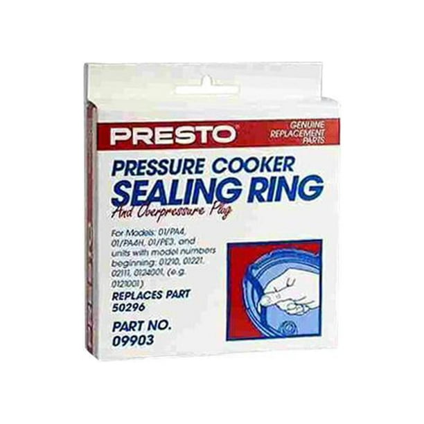 PRESTO 09903 Sealing Ring/Overpressure Plug Pack for 3 & 4Quart
