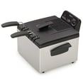 thumbnail image 1 of PRESTO Pro Fry 1800W 2-Basket Electric Deep Fryer, Stainless Steel, 1 of 5