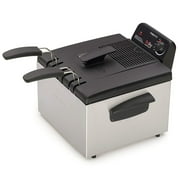 PRESTO Pro Fry 1800W 2-Basket Electric Deep Fryer, Stainless Steel