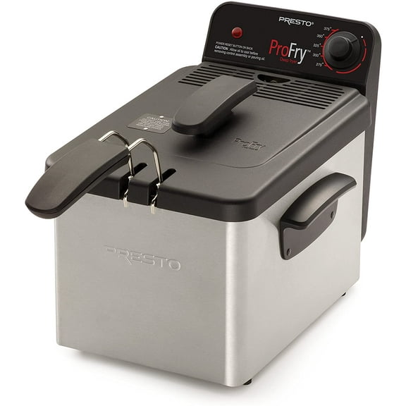 PRESTO ProFry 1800W Electric Deep Fryer, Stainless Steel