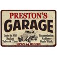 thumbnail image 1 of PRESTON'S Garage Man Cave Metal Sign Decor 8x12 208120014363, 1 of 1
