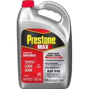 Prestone Max Antifreeze Coolant Ready to Use Formula for Toyota, Lexus, Scion Vehicles