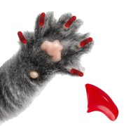 PRETTY CLAWS 40 Piece Soft Nail Caps For Cat Paws - WILD CHERRY RED - Small