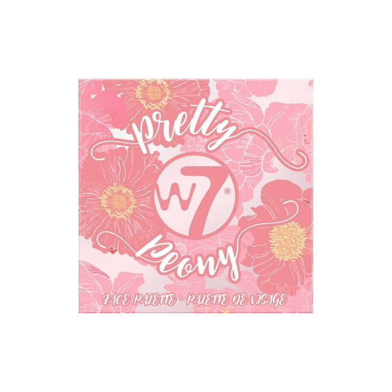 W7 Pretty Peony Face Palette features 4 Highly Pigmented Pressed Powder Suitable for All Skin Types