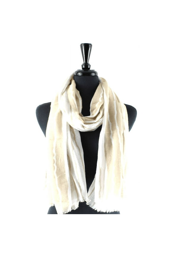 Devon-Beige (100% Polyester, 72X36) 10 scarves wholesale bulk summer spring