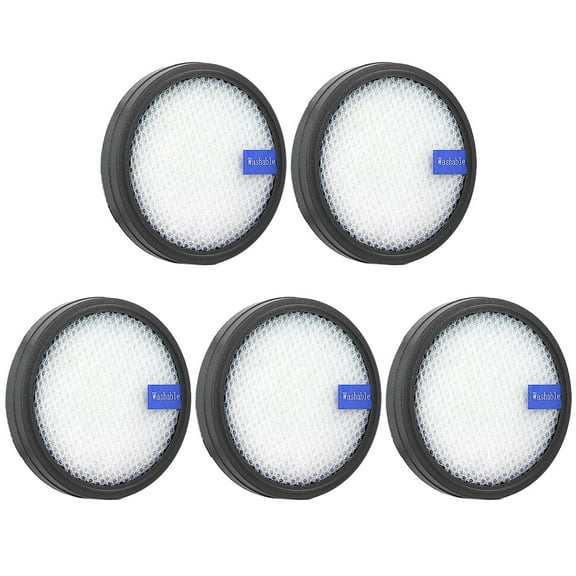 PRETTYCARE 5 Pack Replacement Cotton Filter Washable Compatible with PRETTYCARE W200 W300 W400 Cordless Vacuum Cleaner Replacement Parts(Not Fit for W100)