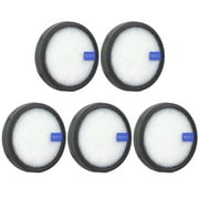 PRETTYCARE 5 Pack Replacement Cotton Filter Washable Compatible with PRETTYCARE W200 W300 W400 Cordless Vacuum Cleaner Replacement Parts(Not Fit for W100)