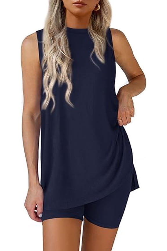 2 Piece Sets for Women Summer Matching Lounge Shorts Set Resort Airport Travel Loungewear Outfits Clothing