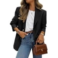 thumbnail image 1 of PRETTYGARDEN Women's Fall Blazers Button Down Fitted Lightweight Dressy Work Suit Jackets Trendy Business Casual Outfits, 1 of 9