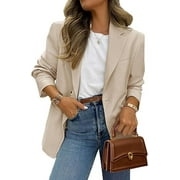 PRETTYGARDEN 2025 Blazers for Women Business Casual Long Sleeve Lapel Open Front Suit Jacket Work Blazer with Pockets