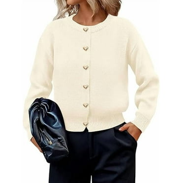 PRETTYGARDEN Cardigan Sweaters for Women Long Sleeve Open Front Button Down Trendy Fall Fashion Knit Winter Coats