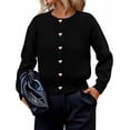 thumbnail image 1 of PRETTYGARDEN Cardigan Sweaters for Women Long Sleeve Open Front Button Down Trendy Fall Fashion Knit Winter Coats, 1 of 10