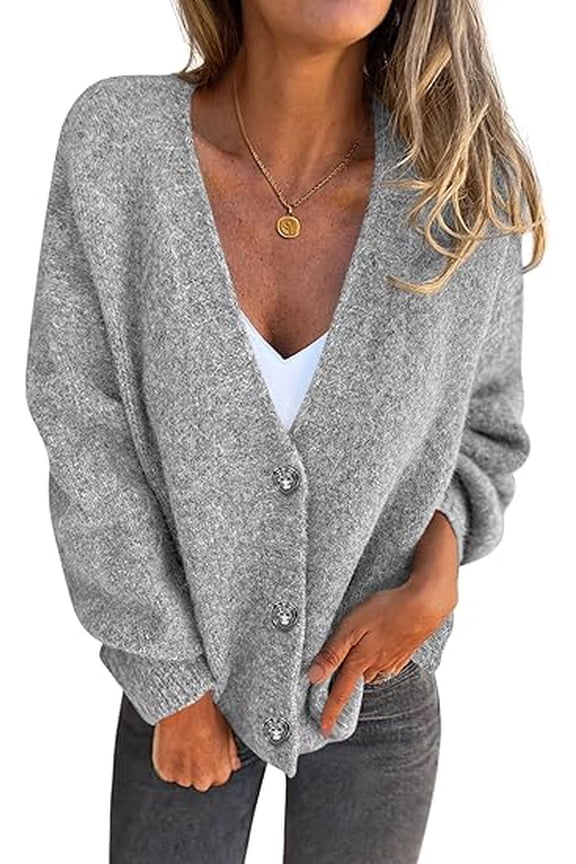 Cardigan Sweaters for Women Trendy Fall Long Sleeve Button Down Oversized Chunky Knit Sweater Outerwear