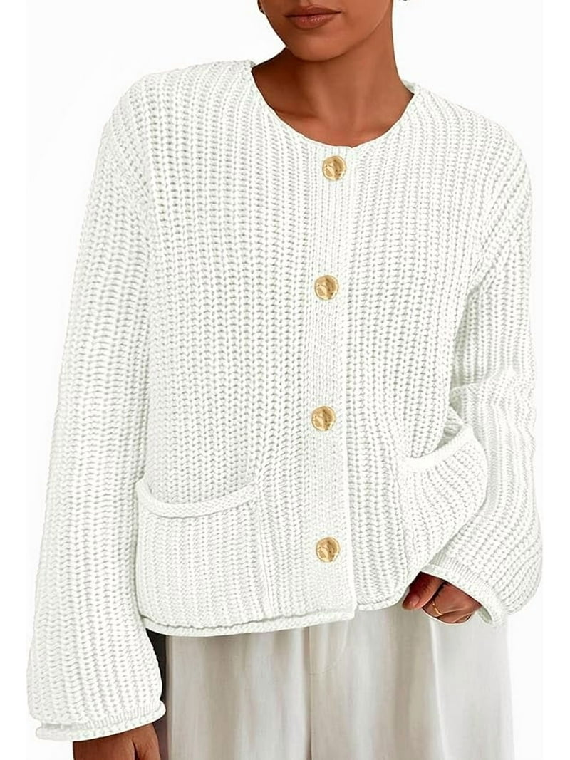 PRETTYGARDEN Cardigan Sweaters for Women Trendy Oversized Knit