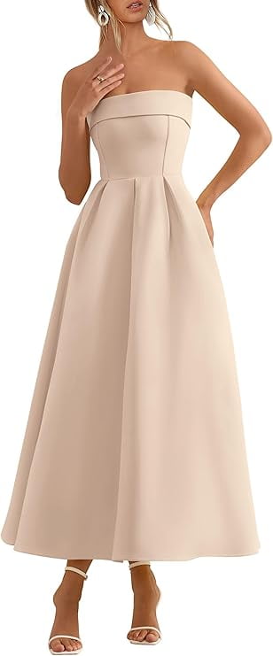 PRETTYGARDEN Cocktail Dresses for Women Summer Formal Elegant Tube Top Strapless Spring Wedding Guest Party Midi Dress - Walmart.com PRETTYGARDEN Cocktail Dresses for Women Summer Formal Elegant Tube Top Strapless Spring Wedding Guest Party Midi Dress - Walmart.com
