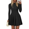 thumbnail image 1 of PRETTYGARDEN Fall Dresses for Women Elegant Classy Casual Long Sleeve Swing A Line Ruffle Short Homecoming Party Dress, 1 of 7