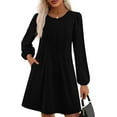 thumbnail image 1 of PRETTYGARDEN Fall Dresses for Women Long Sleeve Mini Short Flowy A Line Casual Holiday Party Tunic Dress Fashion Clothes, 1 of 5