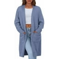 thumbnail image 1 of PRETTYGARDEN Fall Long Sleeve Cardigan Sweaters for Women Trendy Winter Open Front Loose Knitted Cardigans with Pockets, 1 of 8