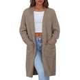 thumbnail image 1 of PRETTYGARDEN Fall Long Sleeve Cardigan Sweaters for Women Trendy Winter Open Front Loose Knitted Cardigans with Pockets, 1 of 8
