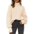 thumbnail image 1 of PRETTYGARDEN Fall Oversized Sweaters for Women Chunky Knit Long Sleeve Turtle Neck Pullover Tops Cozy Winter Clothing, 1 of 8