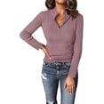thumbnail image 1 of PRETTYGARDEN Fall Quarter Zip Pullover Sweaters for Women Long Sleeve Collared Fitted Ribbed Knit Tops, 1 of 8