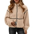 thumbnail image 1 of PRETTYGARDEN Fleece Jacket Women Sherpa Oversized Zip Up Fall Jackets Winter Coats Faux Fur Warm Outwear Fashion Clothing, 1 of 7