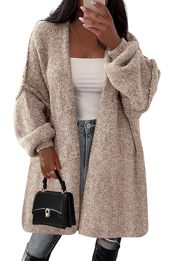 Long Cardigan Sweaters for Women Trendy Fall Oversized Knit Sweater Jacket Coats Winter Fashion Clothing