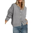 thumbnail image 1 of PRETTYGARDEN Long Sleeve Crewneck Button Down Womens Sweaters Fall Open Front Chunky Cardigan Sweaters for Women, 1 of 7