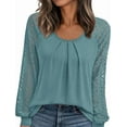 thumbnail image 1 of PRETTYGARDEN Long Sleeve Shirts for Women Trendy Lace Tops Dressy Casual Blouses Fall Outfits Fashion Clothing, 1 of 8