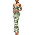 thumbnail image 1 of PRETTYGARDEN Women's Floral Maxi Dress 2025 Summer Off Shoulder Mesh Elegant Cocktail Party Ruched Bodycon Dresses, 1 of 8